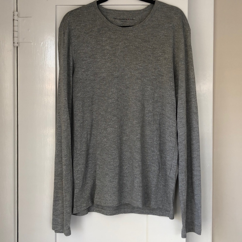 John Varvatos USA Long Sleeve Tee - Heather Grey